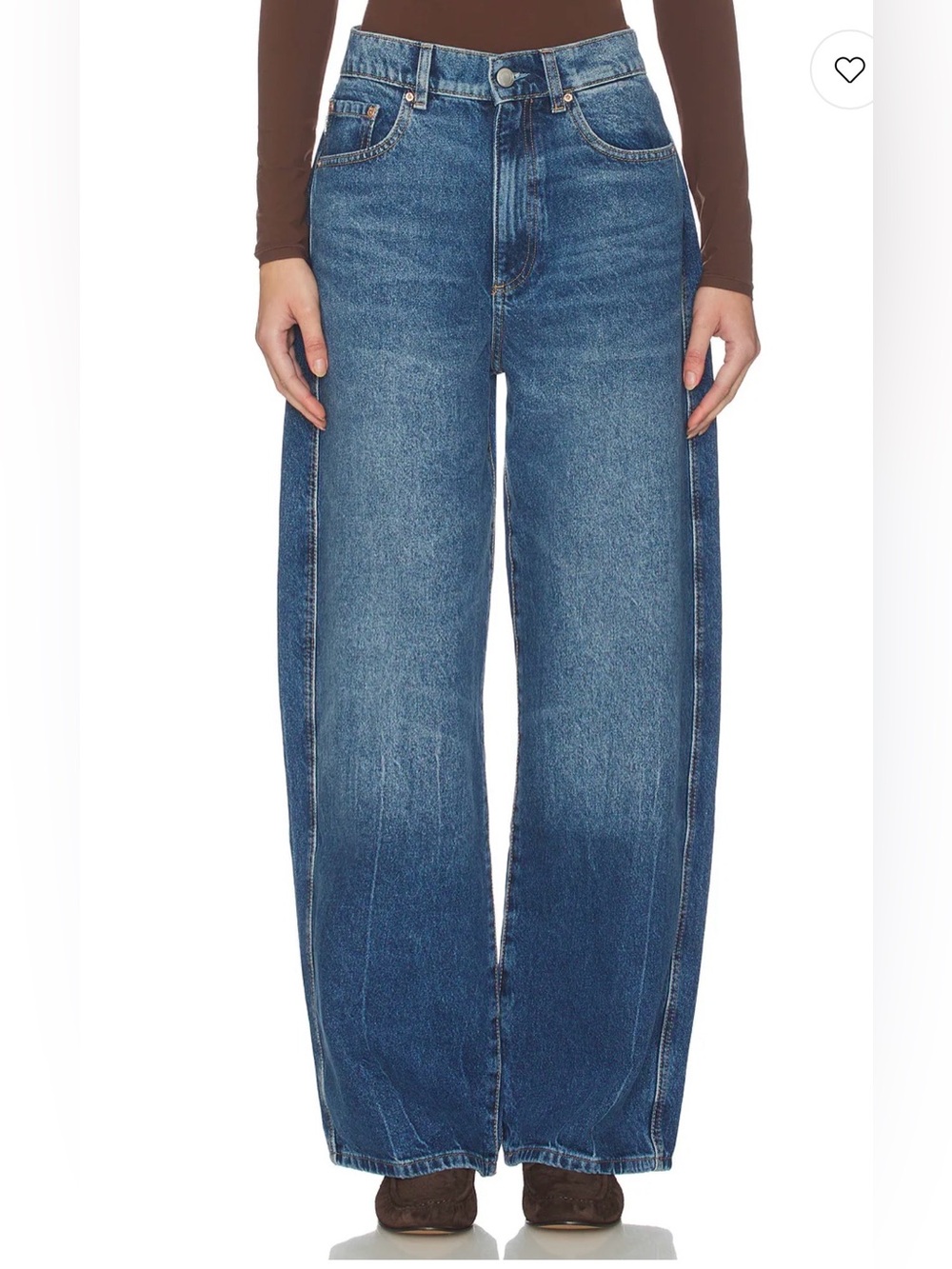 DL1961 Taylor Relaxed Barrel High Rise Jeans North Water 24